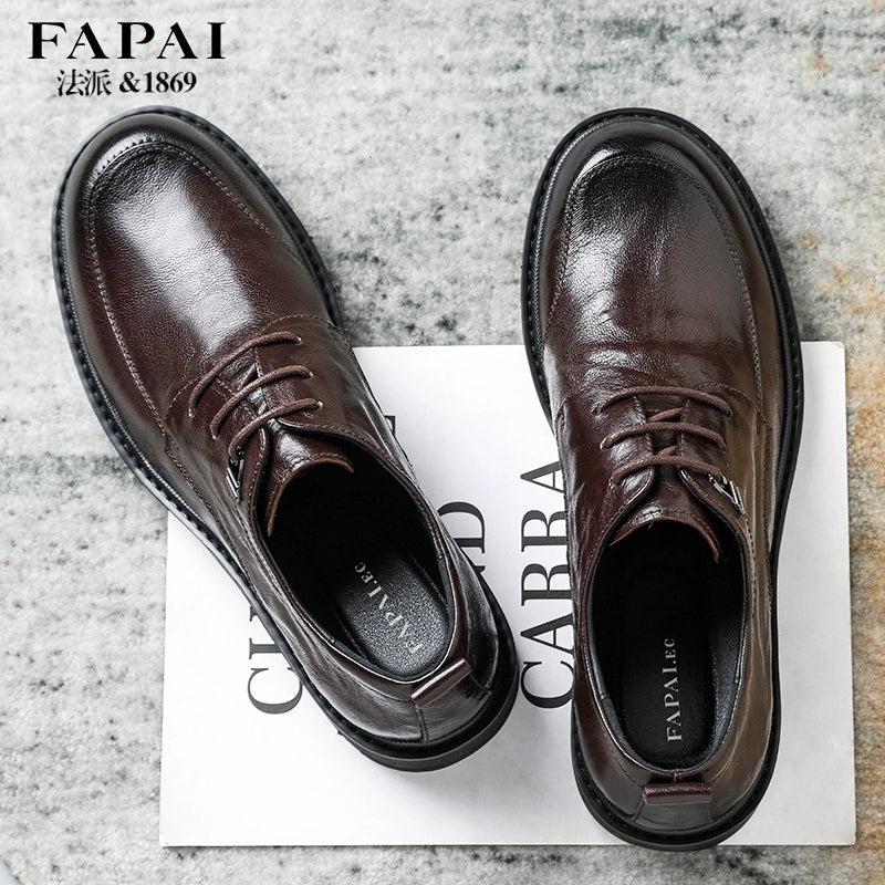 French Classic: Round-Toe Leather Oxfords - Cottonese.com