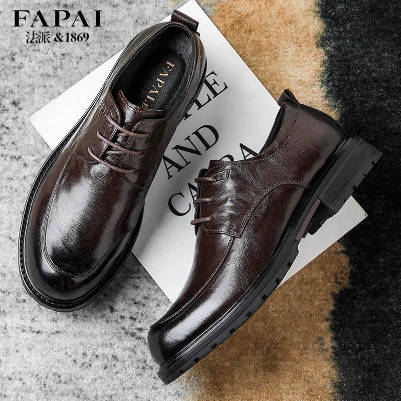 French Classic: Round-Toe Leather Oxfords - Cottonese.com