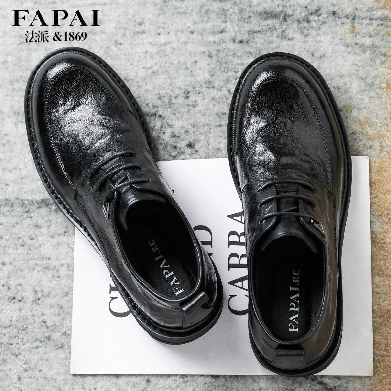 French Classic: Round-Toe Leather Oxfords - Cottonese.com