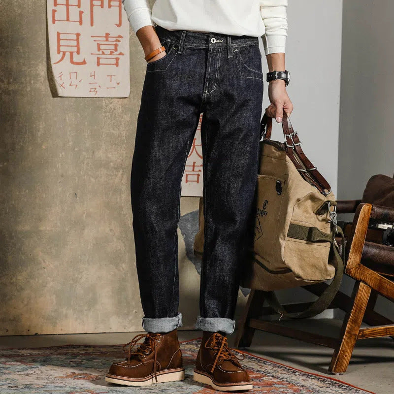 Dark Workwear Primary Color Jeans for Men - Cottonese.com