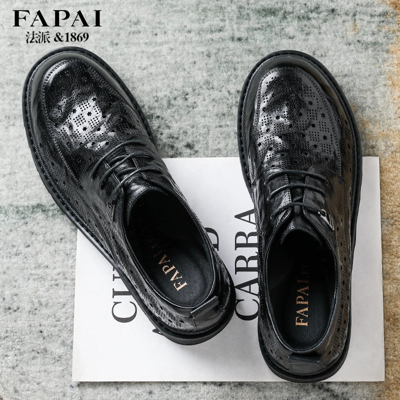 French Classic: Round-Toe Leather Oxfords - Cottonese.com