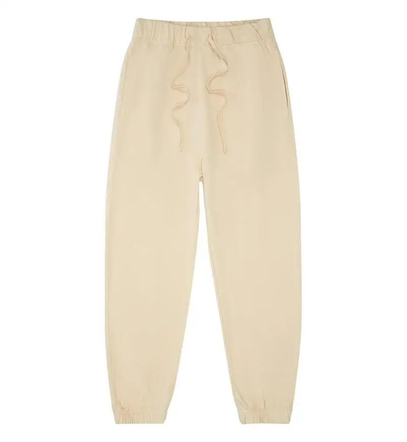 Step Up Your Style with Ultimate Comfort: 100% Cotton Casual Long Pant French Terry Plain Jogger - Cottonese.com