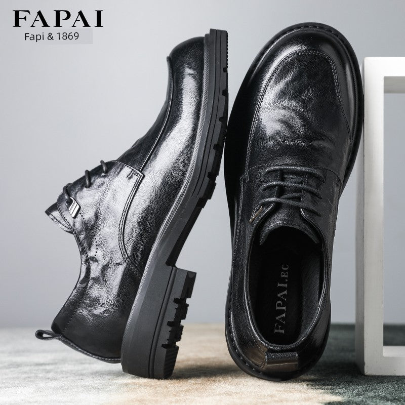 French Classic: Round-Toe Leather Oxfords - Cottonese.com