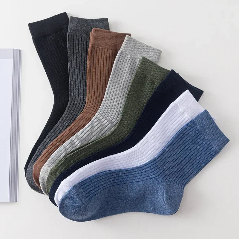 Solid Color Cotton High Long Socks - Cottonese.com