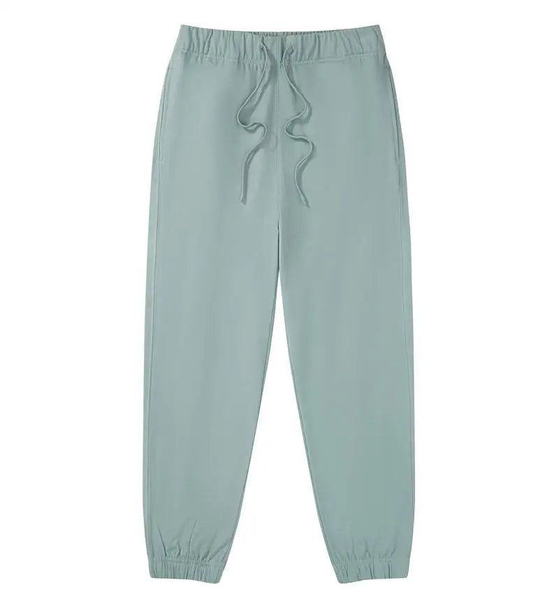 Step Up Your Style with Ultimate Comfort: 100% Cotton Casual Long Pant French Terry Plain Jogger - Cottonese.com