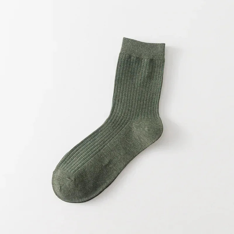 Solid Color Cotton High Long Socks - Cottonese.com