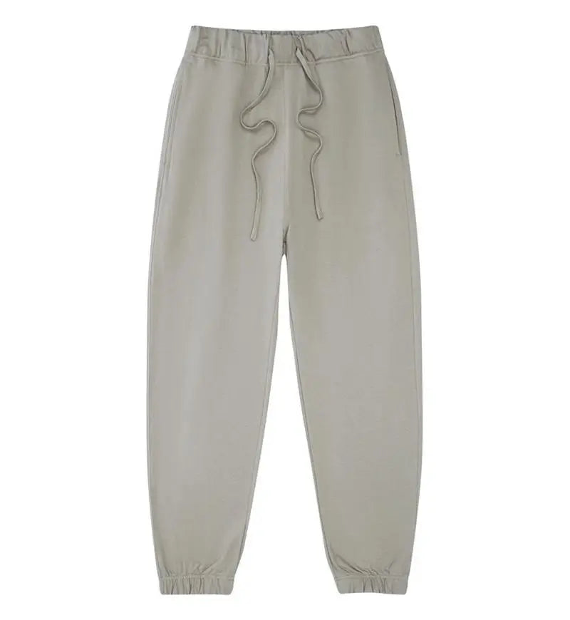 Step Up Your Style with Ultimate Comfort: 100% Cotton Casual Long Pant French Terry Plain Jogger - Cottonese.com