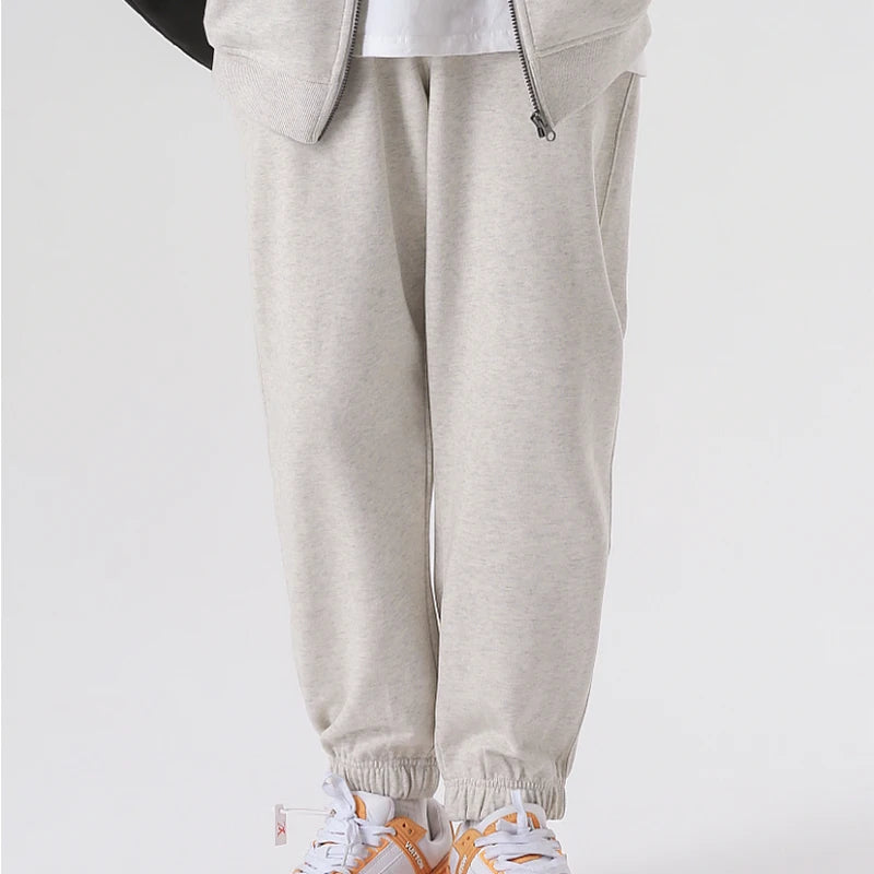 Step Up Your Style with Ultimate Comfort: 100% Cotton Casual Long Pant French Terry Plain Jogger - Cottonese.com