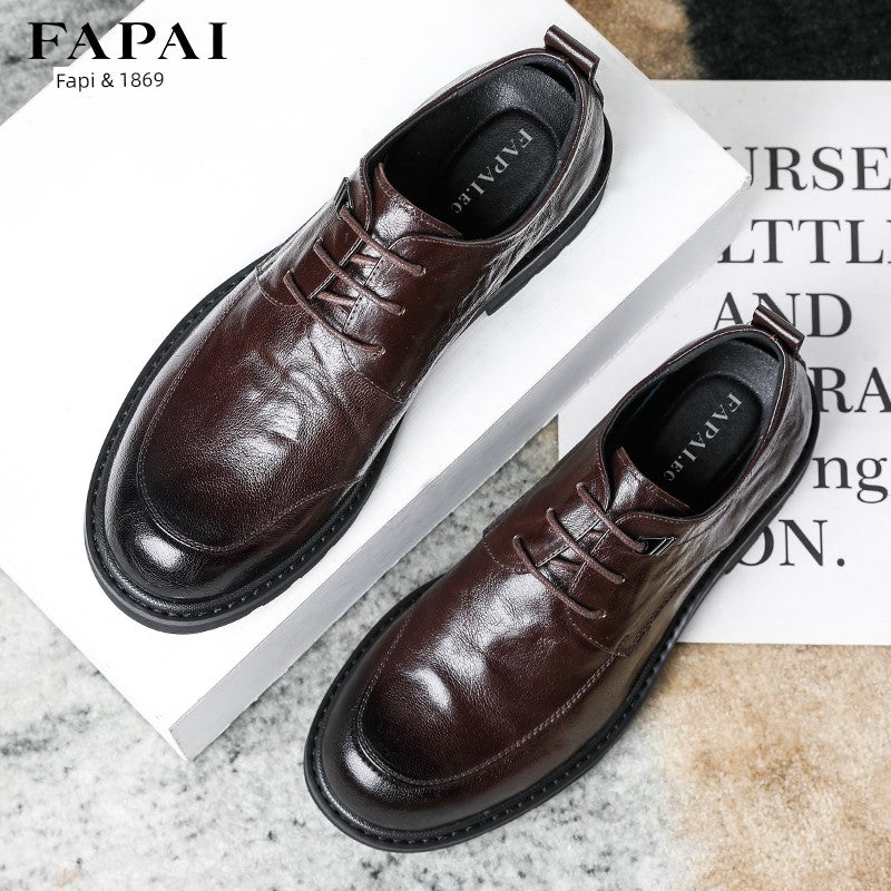French Classic: Round-Toe Leather Oxfords - Cottonese.com
