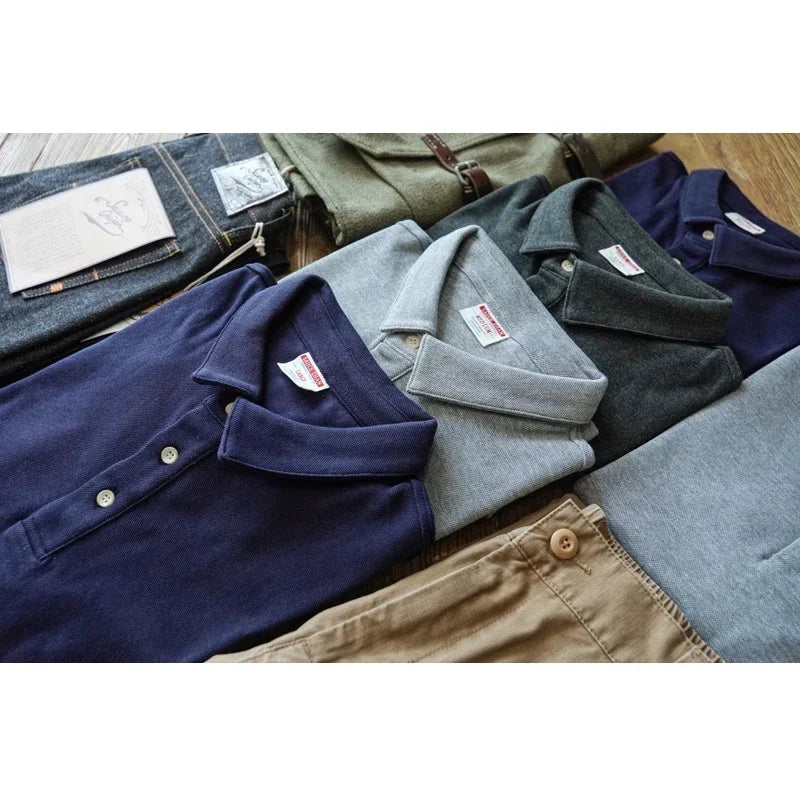 Solid Polo Shirt - Pure Cotton, Short Sleeve, Casual Loose Fit - Cottonese.com