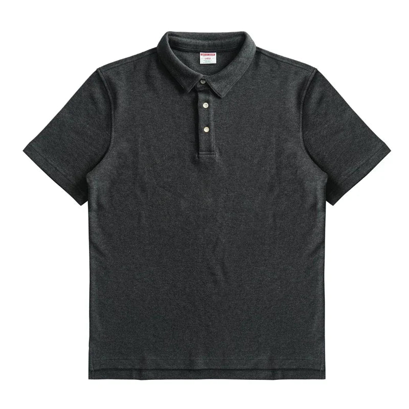 Solid Polo Shirt - Pure Cotton, Short Sleeve, Casual Loose Fit - Cottonese.com