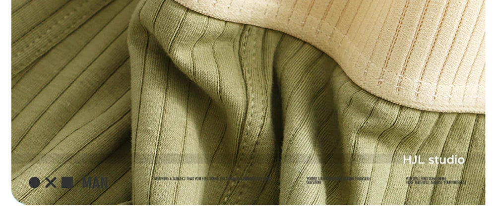 3PCS/Pack 100% Cotton Solid Striped Men's Boxer Sexy Breathable Mesh U Crotch Underwear High Elastic Widen Waistband Underpants - Cottonese.com