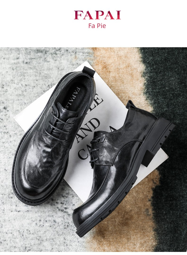 French Classic: Round-Toe Leather Oxfords - Cottonese.com