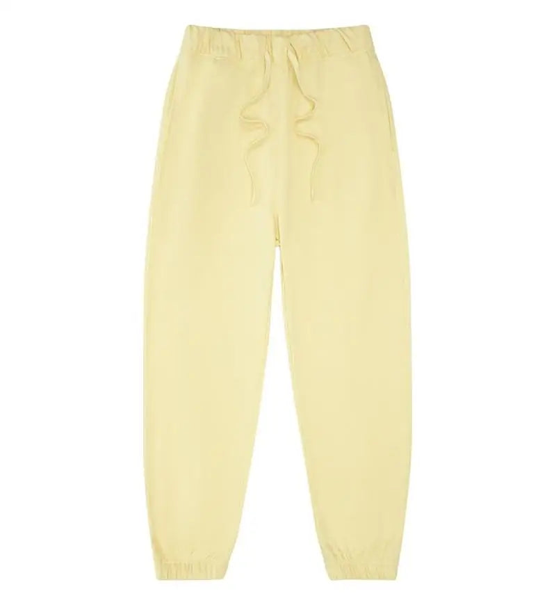 Step Up Your Style with Ultimate Comfort: 100% Cotton Casual Long Pant French Terry Plain Jogger - Cottonese.com