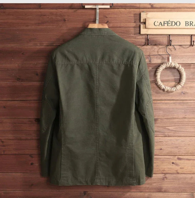 European Plus Size Blazer | Italian-Inspired Business Casual Jacket | Slim Fit Cotton Blazer for Men - Cottonese.com