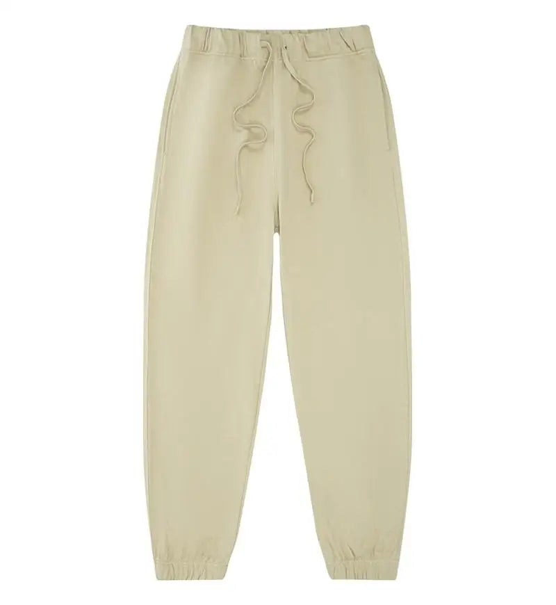 Step Up Your Style with Ultimate Comfort: 100% Cotton Casual Long Pant French Terry Plain Jogger - Cottonese.com