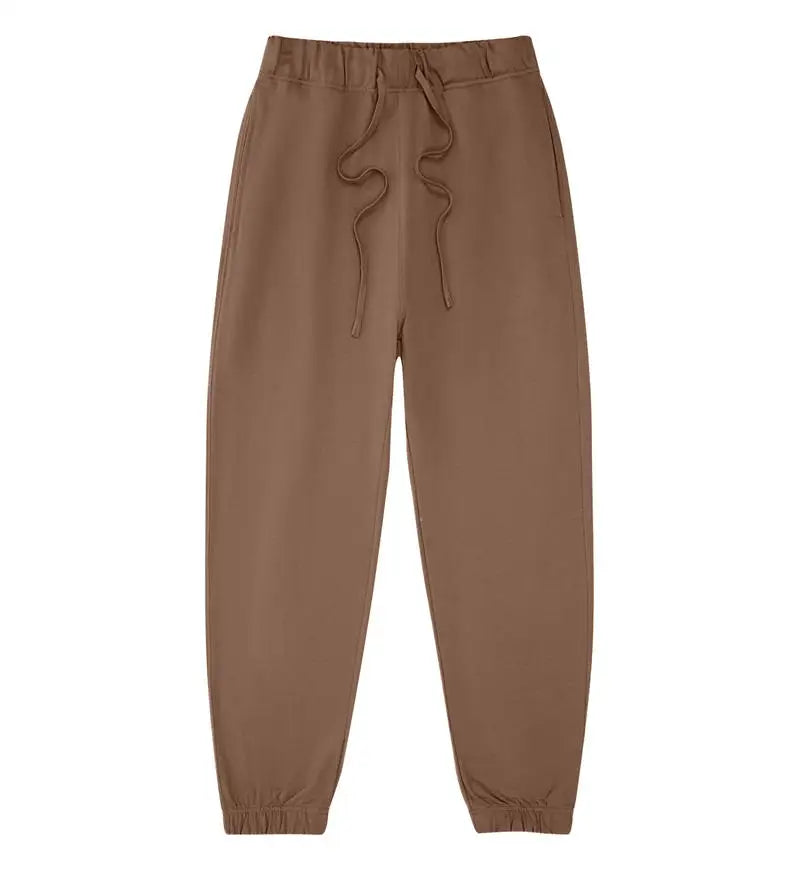 Step Up Your Style with Ultimate Comfort: 100% Cotton Casual Long Pant French Terry Plain Jogger - Cottonese.com
