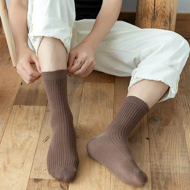 Solid Color Cotton High Long Socks - Cottonese.com