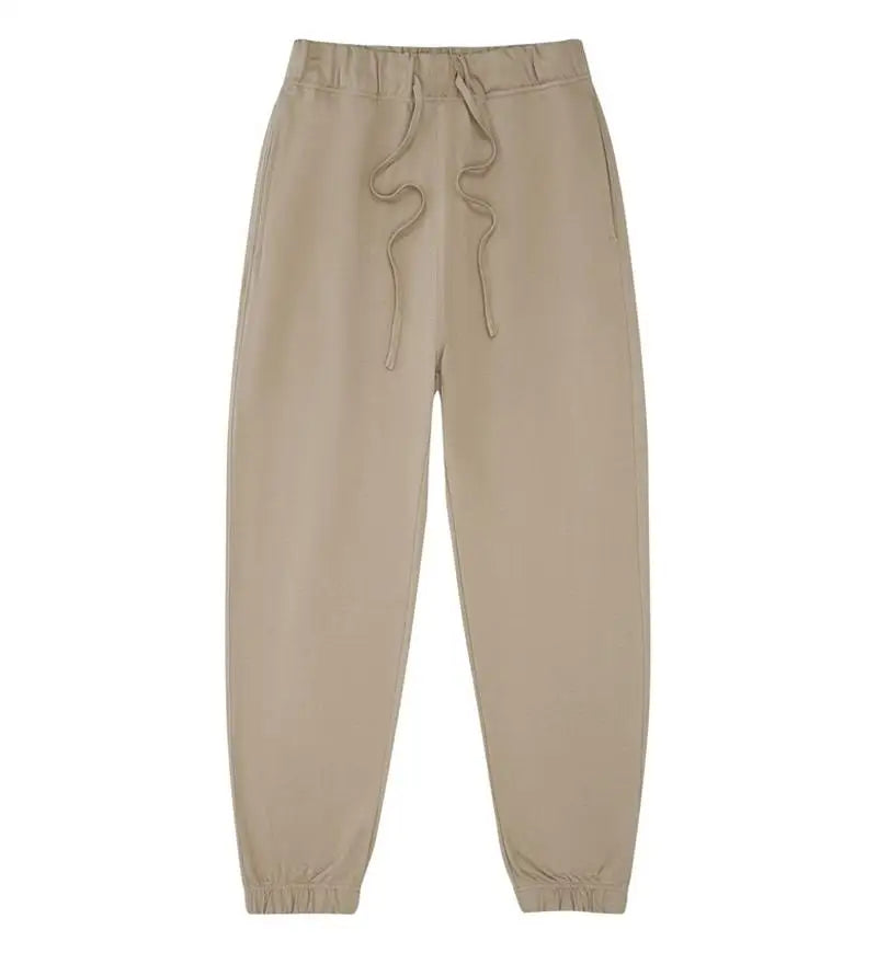 Step Up Your Style with Ultimate Comfort: 100% Cotton Casual Long Pant French Terry Plain Jogger - Cottonese.com