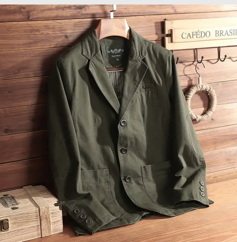 European Plus Size Blazer | Italian-Inspired Business Casual Jacket | Slim Fit Cotton Blazer for Men - Cottonese.com