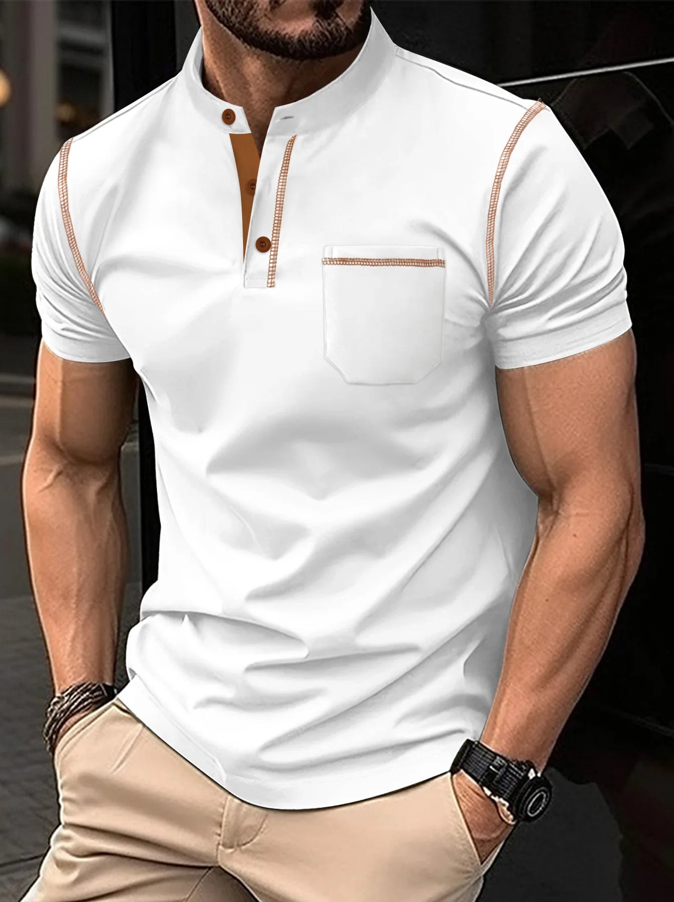 Elevate your wardrobe with our Cotton Blended Polo Shirt - Cottonese.com