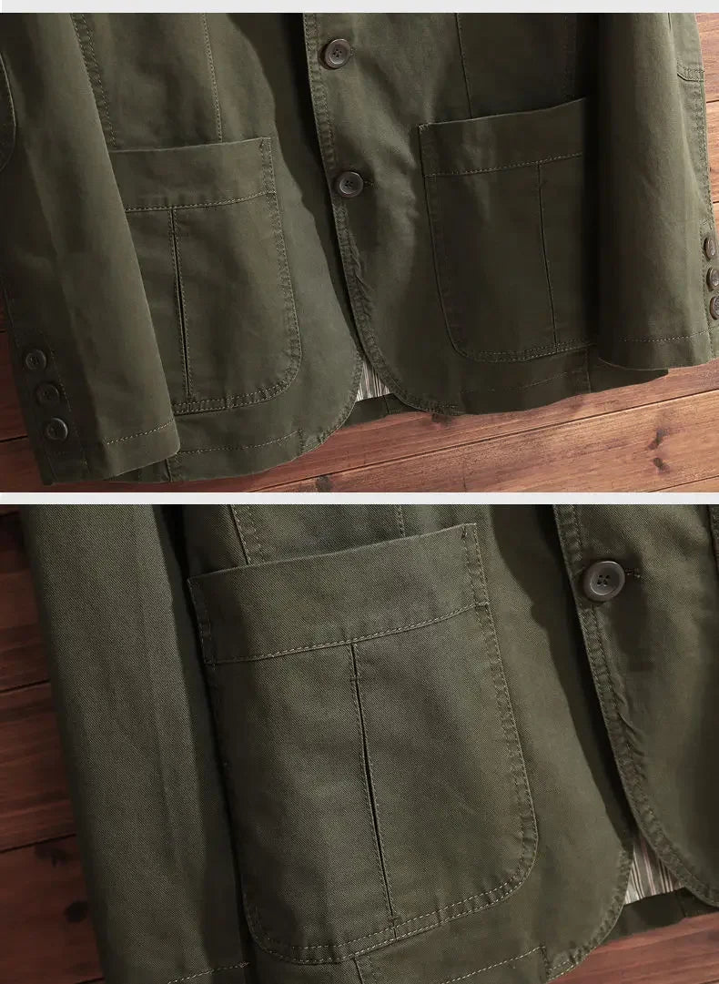 European Plus Size Blazer | Italian-Inspired Business Casual Jacket | Slim Fit Cotton Blazer for Men - Cottonese.com