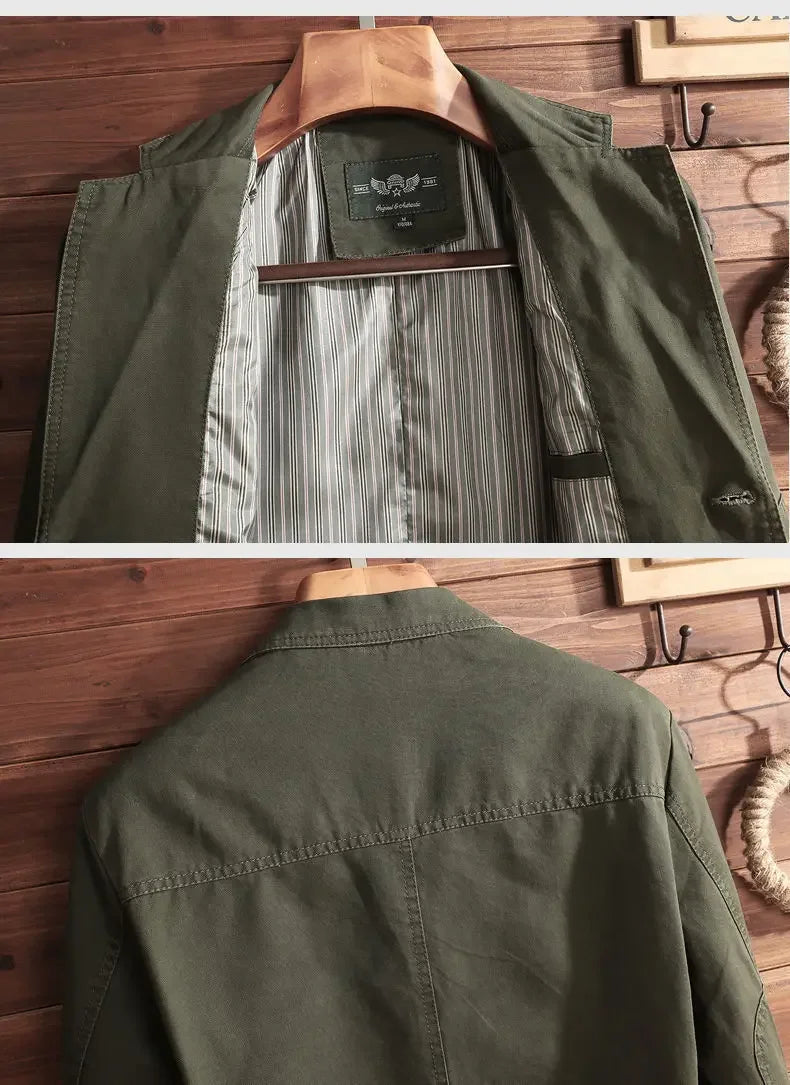 European Plus Size Blazer | Italian-Inspired Business Casual Jacket | Slim Fit Cotton Blazer for Men - Cottonese.com