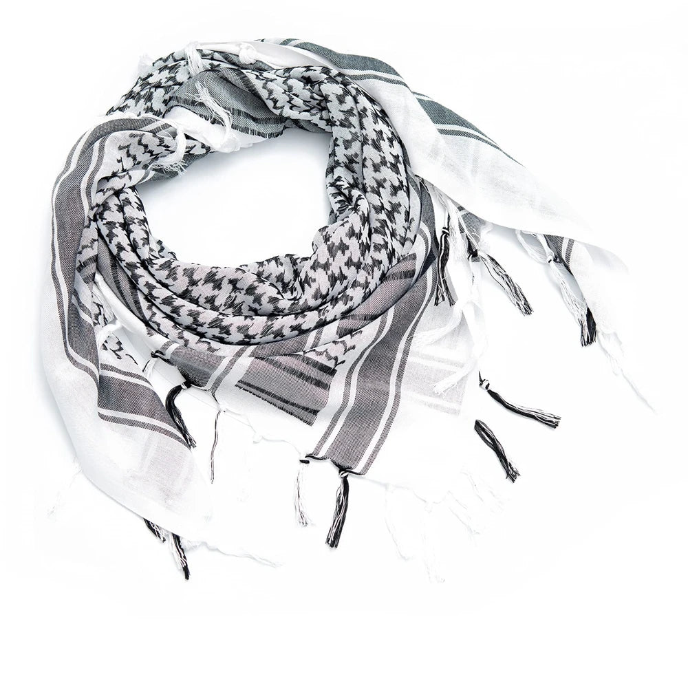 Tactical Arab Shemagh Military Scarf Outdoor Hiking Army Desert Scarves Muslim Hijab for Men Women Windproof Scarf With Tassel - Cottonese.com