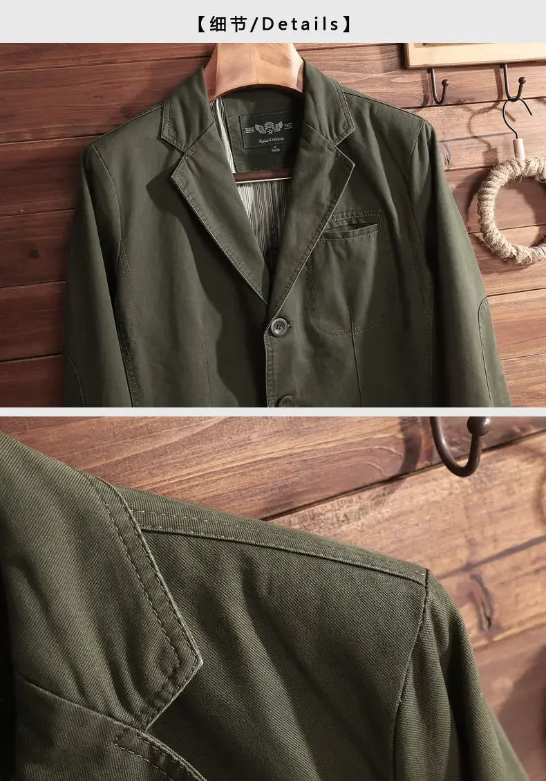 European Plus Size Blazer | Italian-Inspired Business Casual Jacket | Slim Fit Cotton Blazer for Men - Cottonese.com