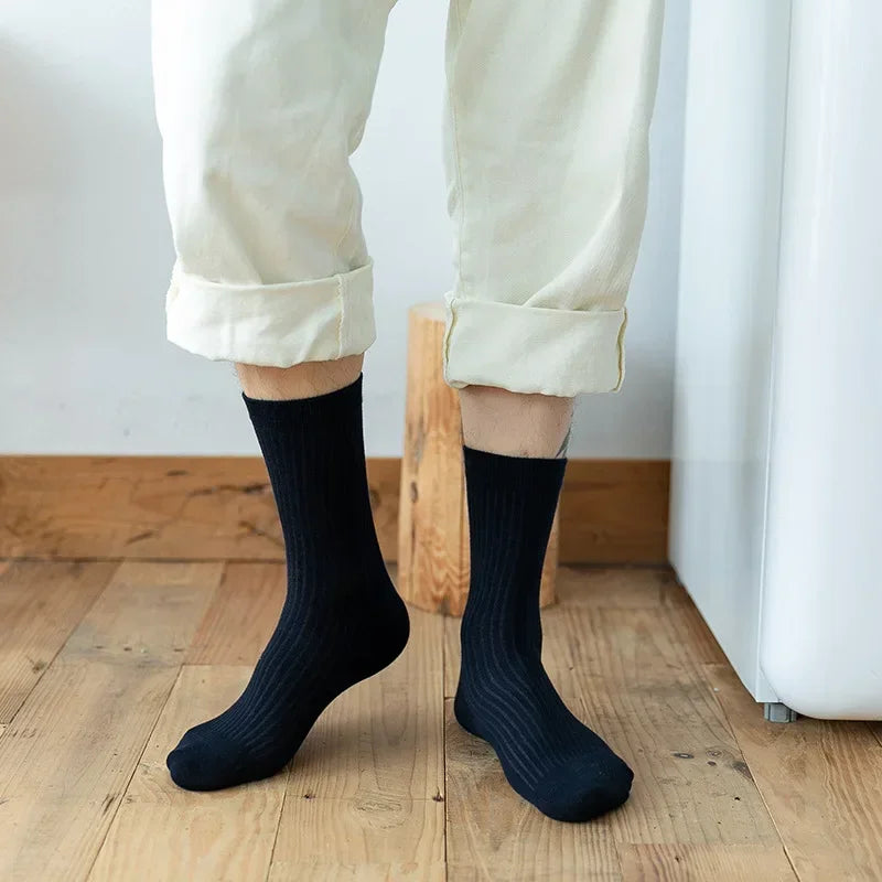 Solid Color Cotton High Long Socks - Cottonese.com