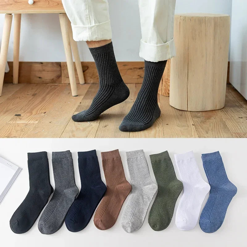 Solid Color Cotton High Long Socks - Cottonese.com