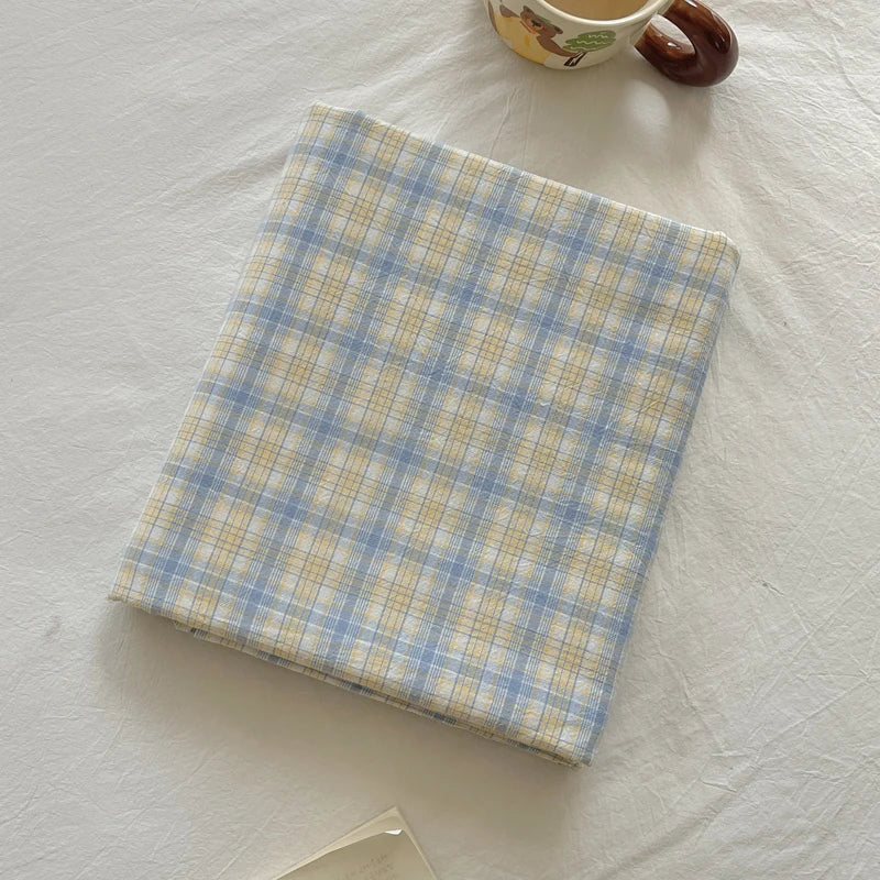 Pure Cotton Color Stripes Flat Sheet Soild Color Bed Linen Skin-friendly Adults Kids Room Bedsheet roupa de cama (No Pillowcase) - Cottonese.com