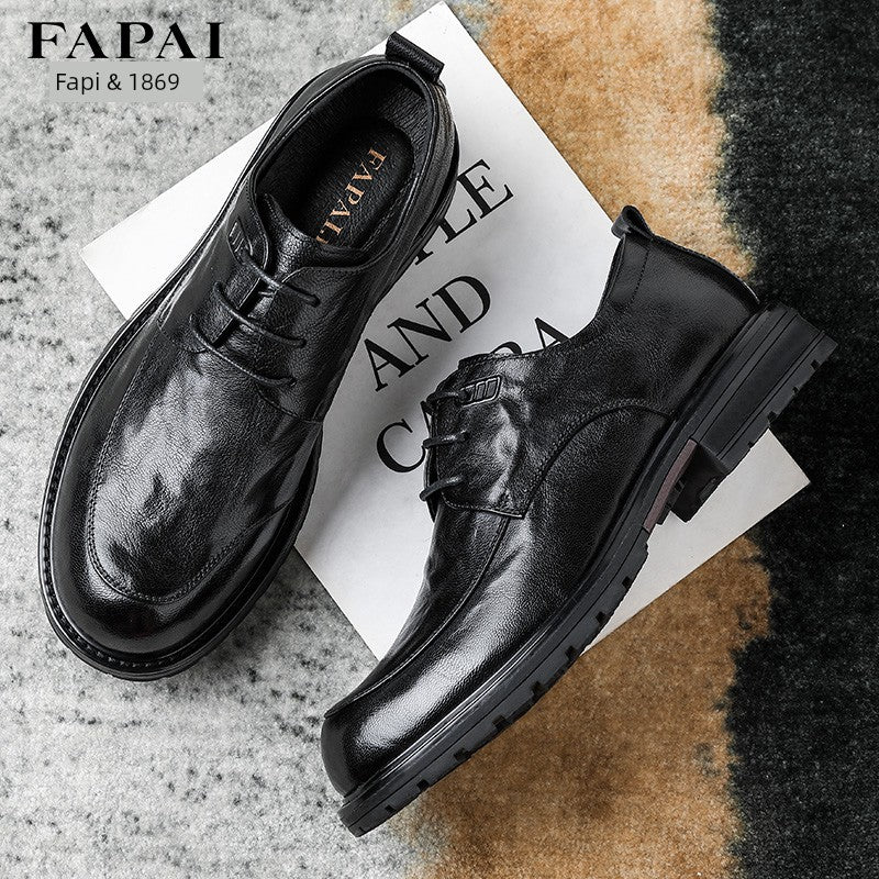 French Classic: Round-Toe Leather Oxfords - Cottonese.com