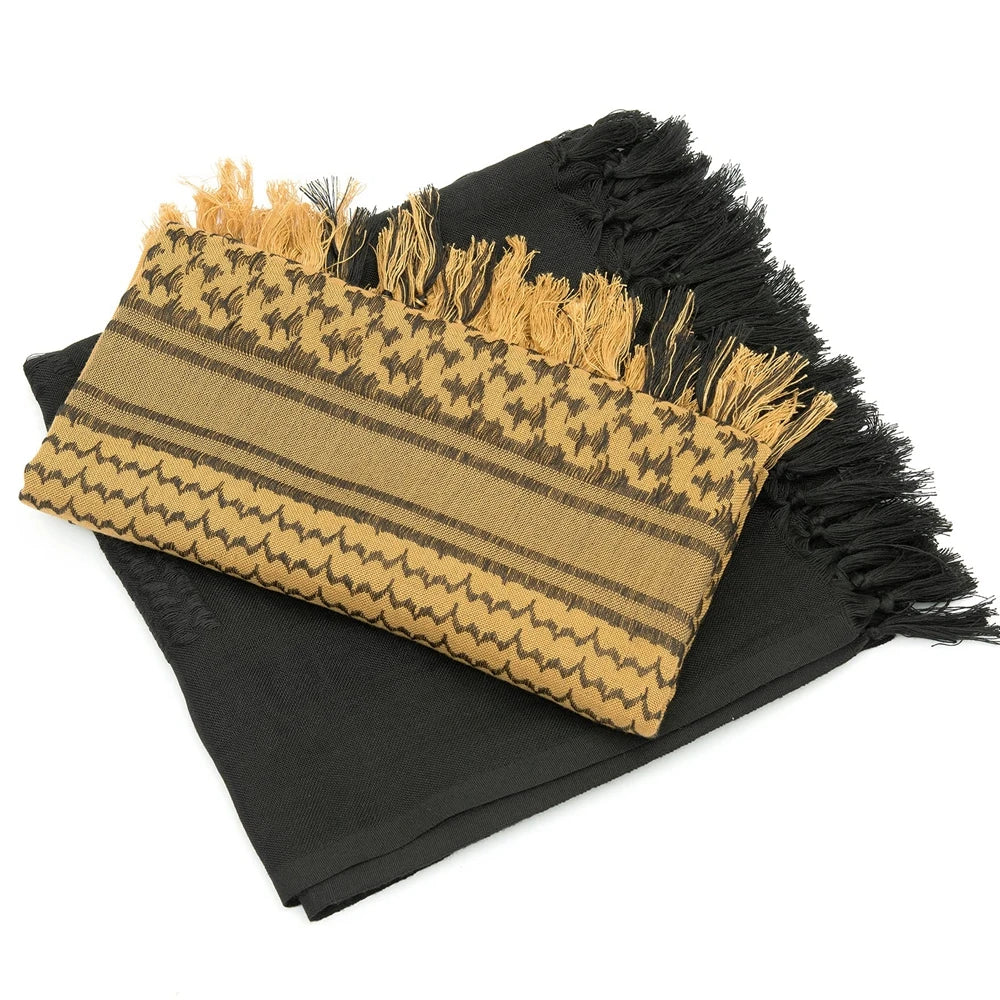 Tactical Arab Shemagh Military Scarf Outdoor Hiking Army Desert Scarves Muslim Hijab for Men Women Windproof Scarf With Tassel - Cottonese.com