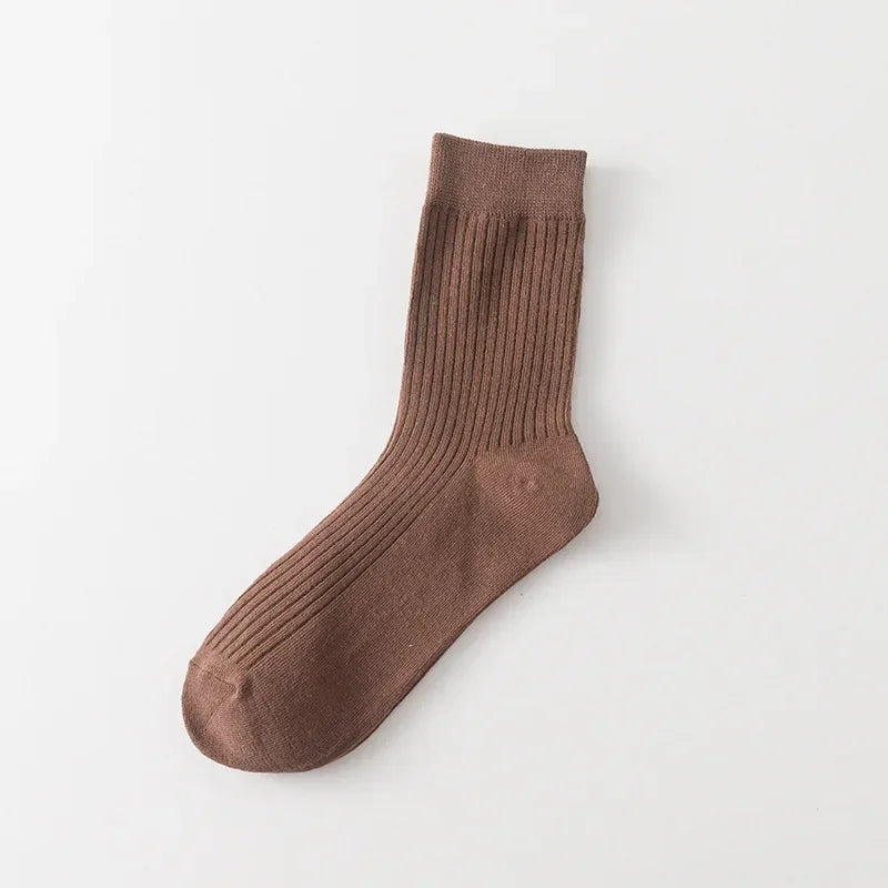 Solid Color Cotton High Long Socks - Cottonese.com
