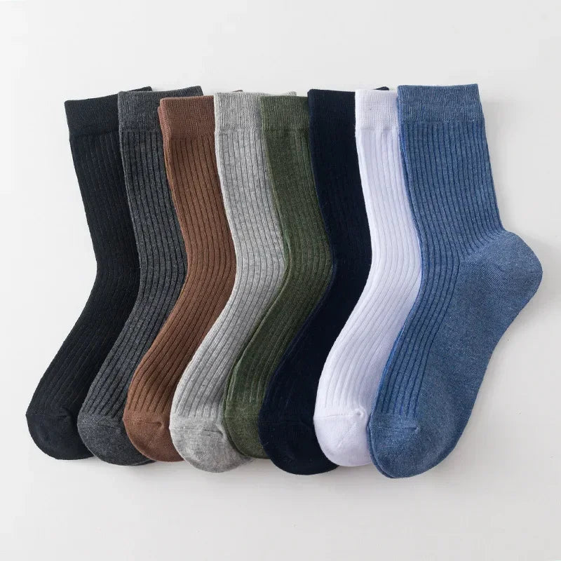 Solid Color Cotton High Long Socks - Cottonese.com