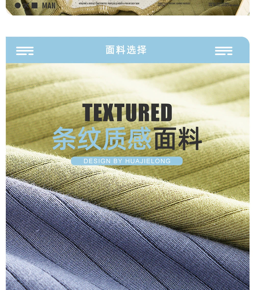 3PCS/Pack 100% Cotton Solid Striped Men's Boxer Sexy Breathable Mesh U Crotch Underwear High Elastic Widen Waistband Underpants - Cottonese.com