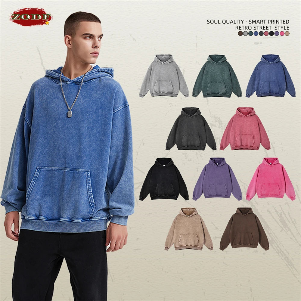 Experience Ultimate Comfort with Our Heavyweight Washed Cotton Hooded Sweatshirts - Cottonese.com