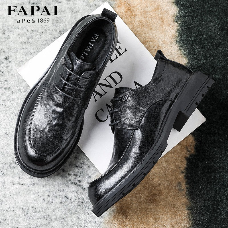French Classic: Round-Toe Leather Oxfords - Cottonese.com
