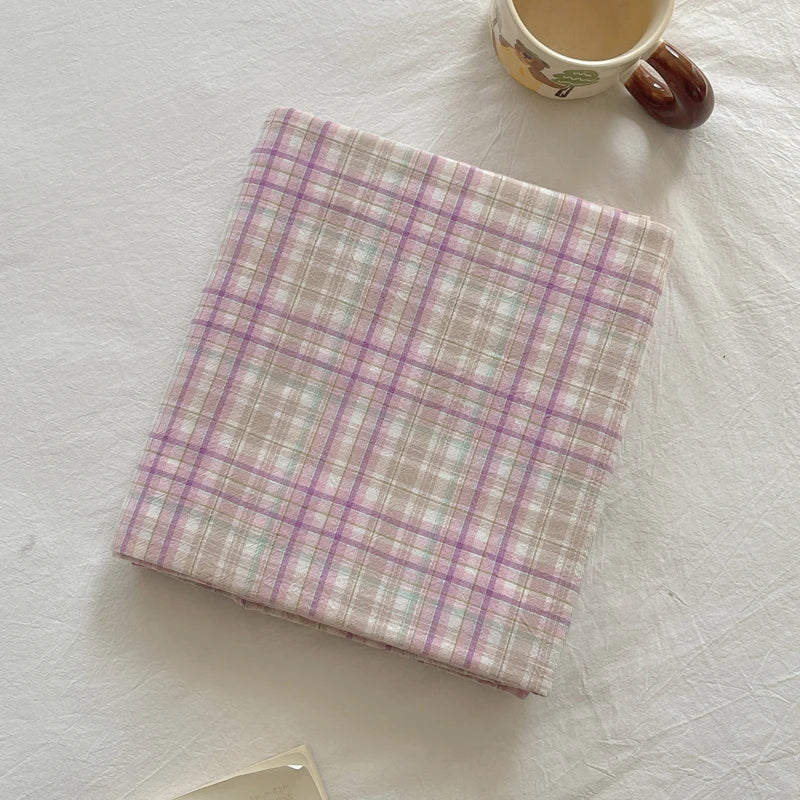 Pure Cotton Color Stripes Flat Sheet Soild Color Bed Linen Skin-friendly Adults Kids Room Bedsheet roupa de cama (No Pillowcase) - Cottonese.com