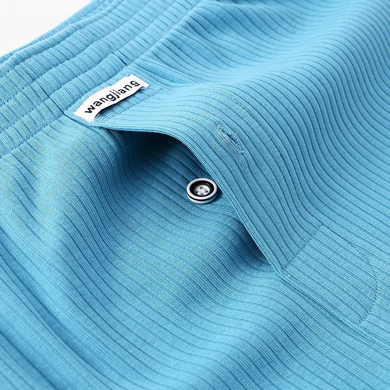 WJ Stretch Cotton Underwear Mens Boxer Shorts Threaded Aro Pants Sleepwear Loungewear Shorts Boxers Male Underpants Panties - Cottonese.com