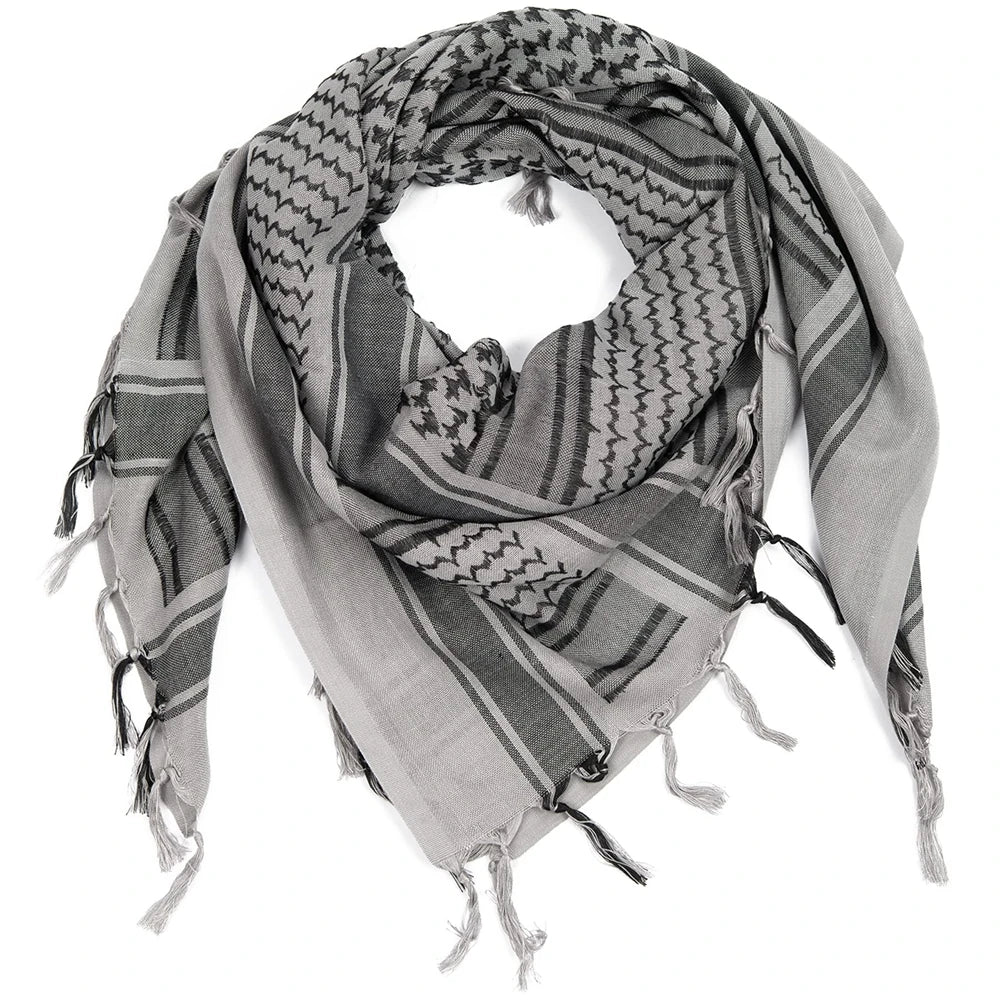 Tactical Arab Shemagh Military Scarf Outdoor Hiking Army Desert Scarves Muslim Hijab for Men Women Windproof Scarf With Tassel - Cottonese.com