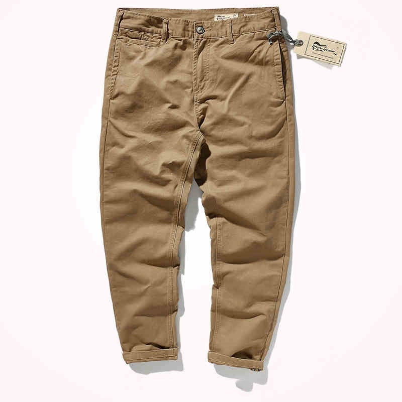 Retro Casual Pants Men's Straight Tapered Trousers - Cottonese.com