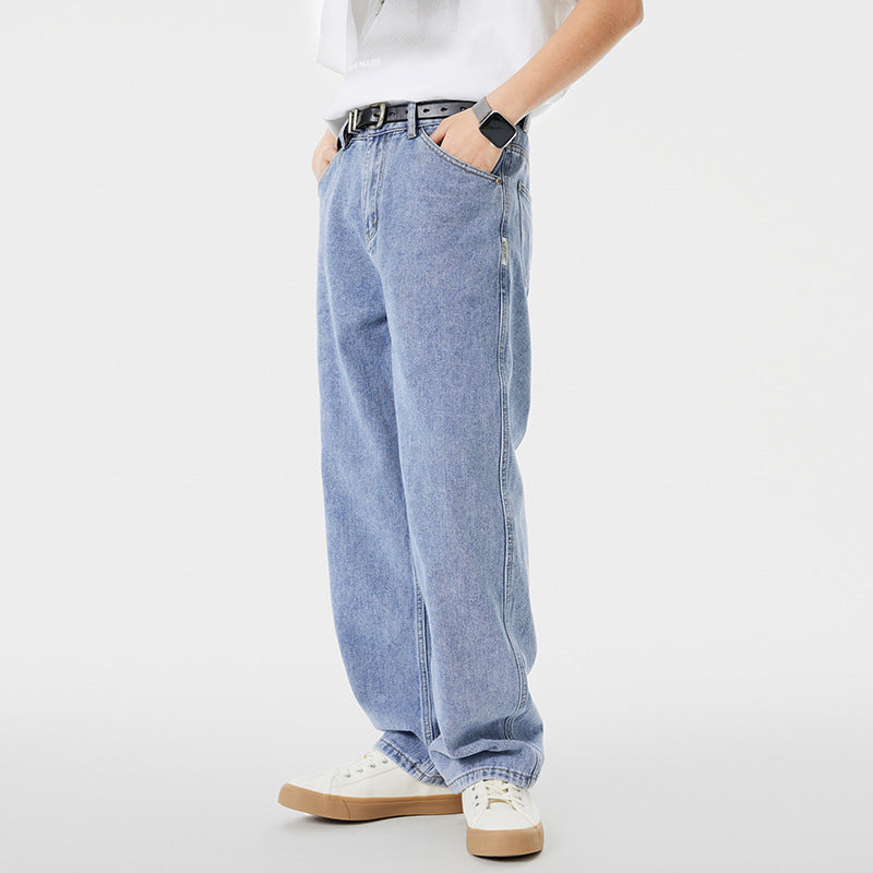Light Blue Washed Jeans for Men - Cottonese.com