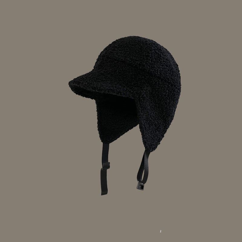 Lamb Wool Ski Flying Ear Protection Baseball Hat – Warmth Meets Style - Cottonese.com