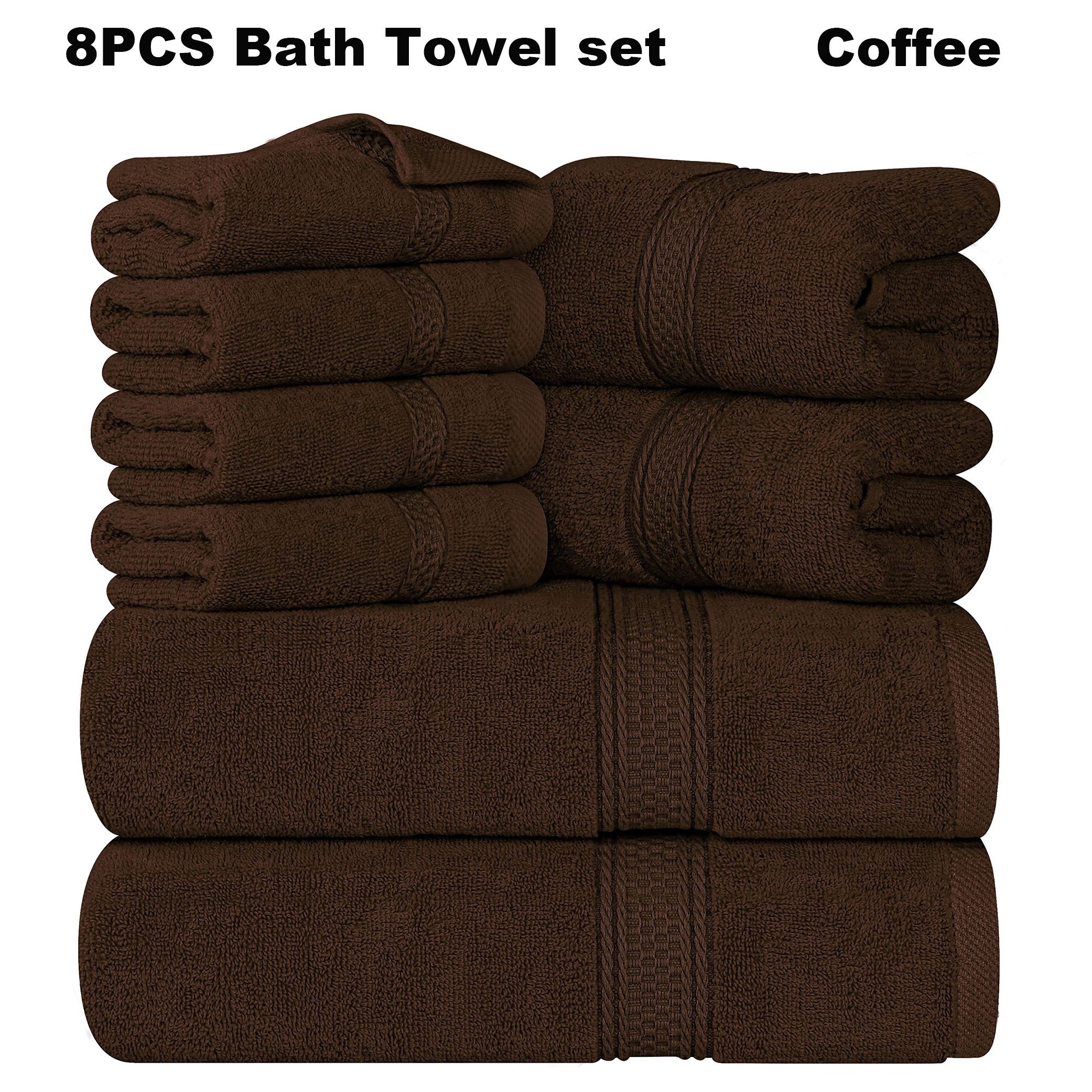 Luxury 100% Cotton 8-Piece Bath Towel Set - Cottonese.com