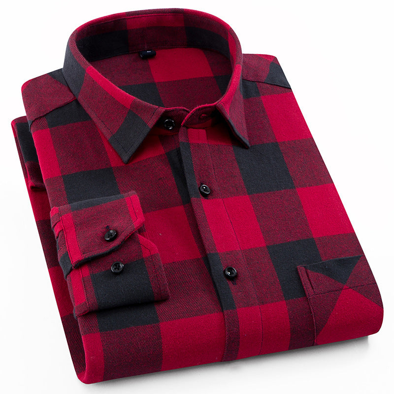 Upgrade Your Casual Wardrobe with the Cotton Brushed Plaid Shirt for Men - Cottonese.com