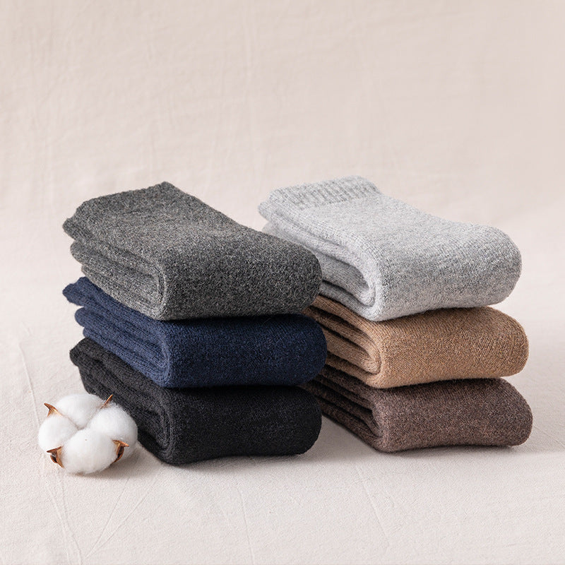 Winter Warm Wool Socks Men Thickened Fleece Lined - Cottonese.com