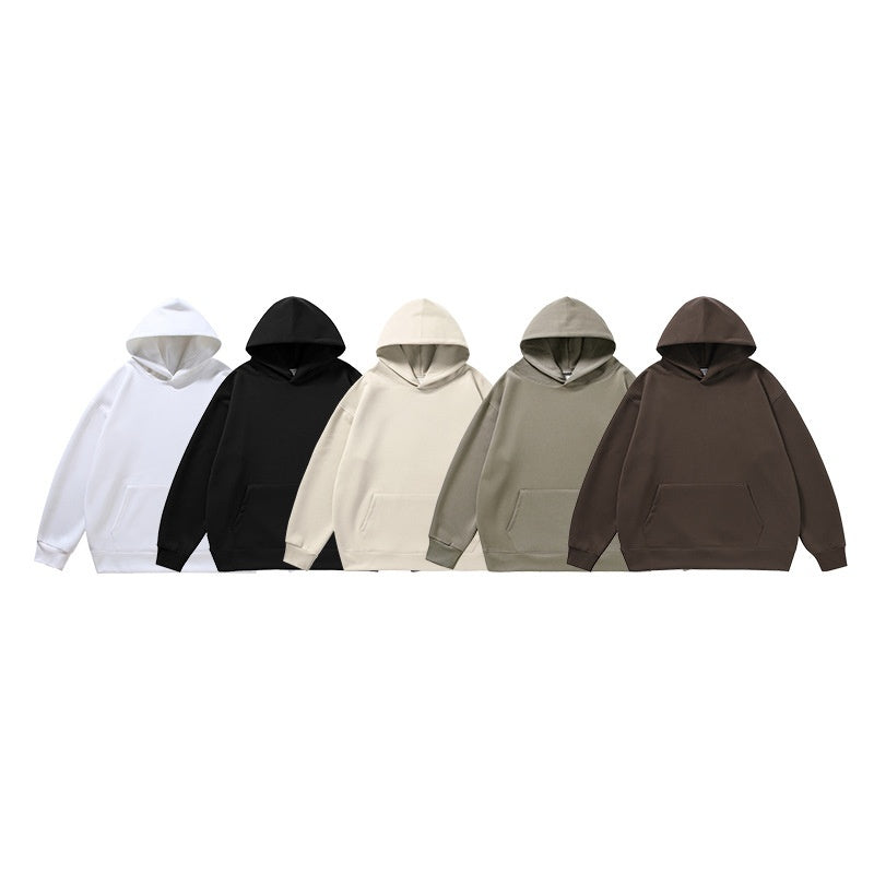 Velvet Padded Hooded Sweatshirt Loose Shoulder - Cottonese.com