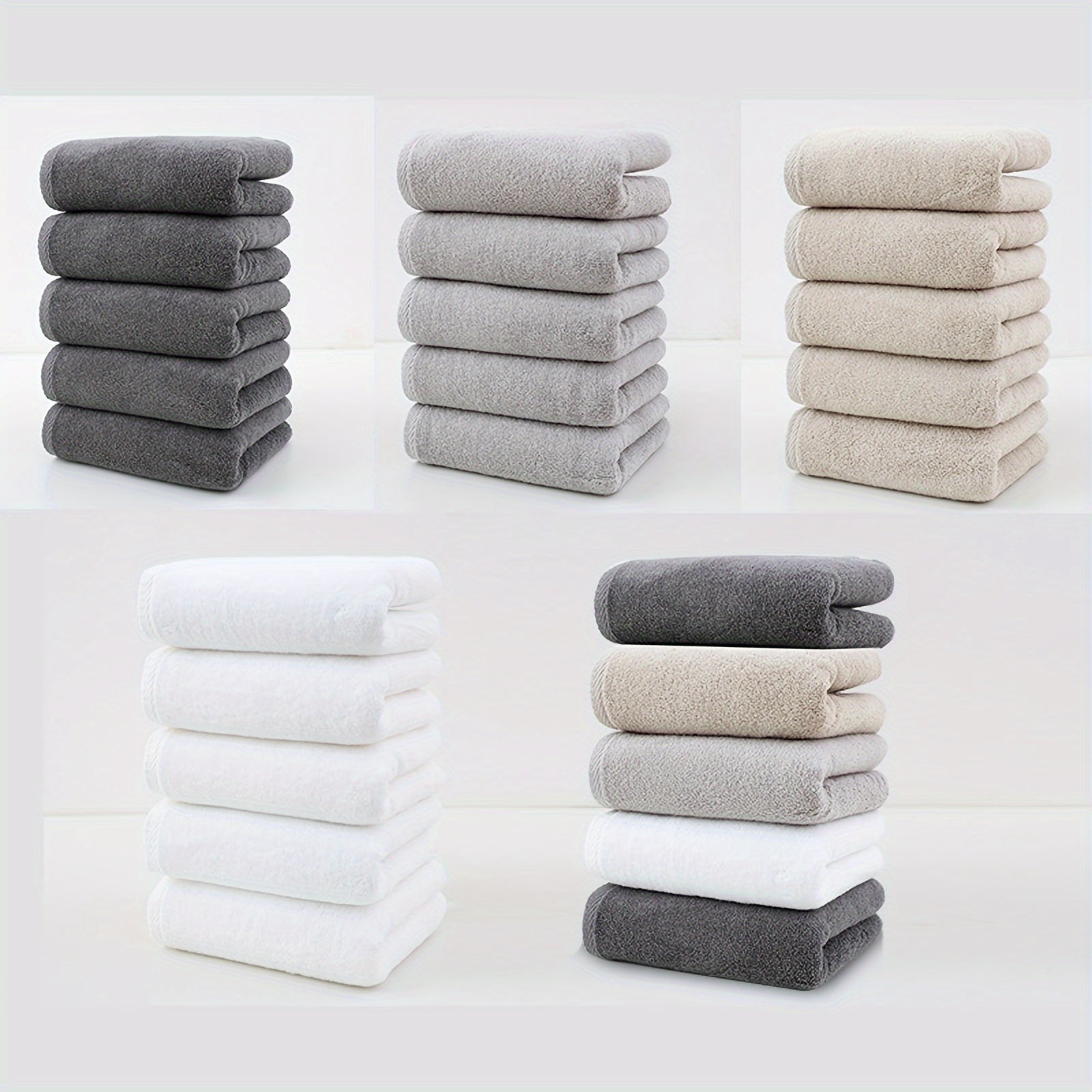 5-Piece 100% Cotton Bath Towel Set – Luxury, Absorbency, and Versatility - Cottonese.com
